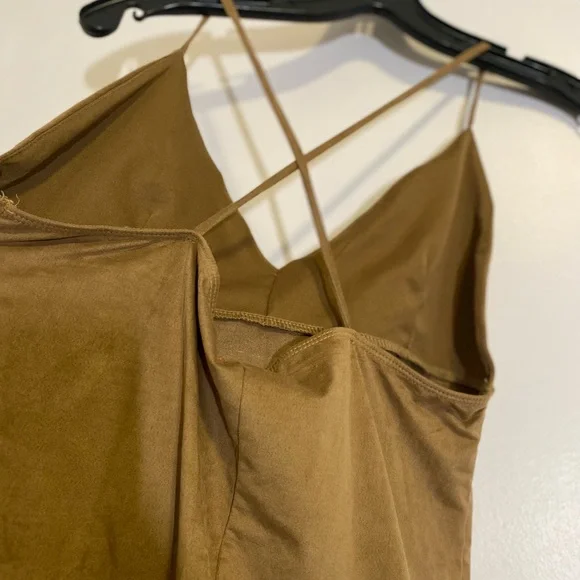 Tan suede bodysuit - Picture 1 of 4